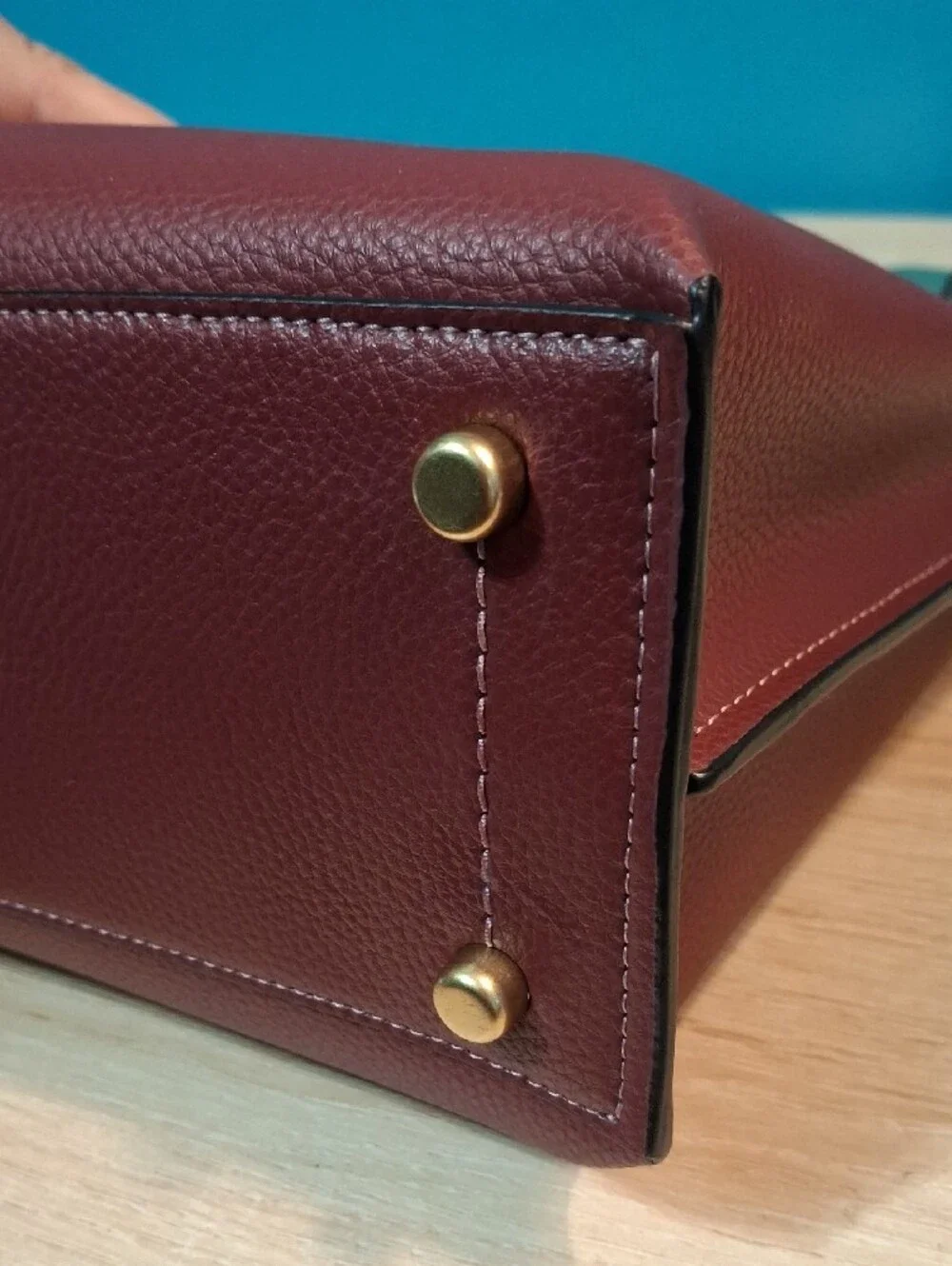 Coach Willow Leather Tote in Wine/berry with Gold Hardware Includes Dust Bag